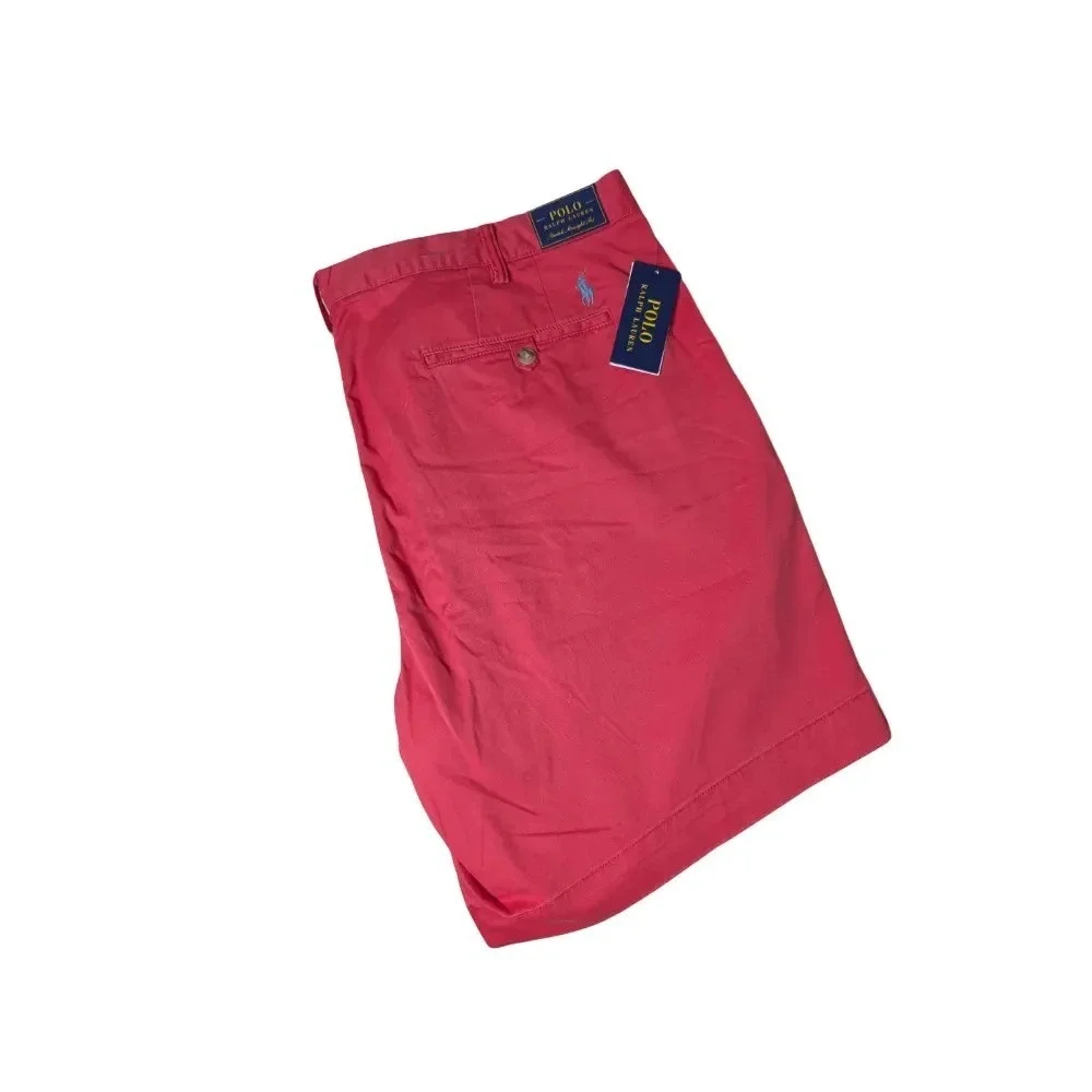 Polo Ralph Lauren Mens Stretch Straight Fit Chino Shorts Red Sz 42 NWT $90